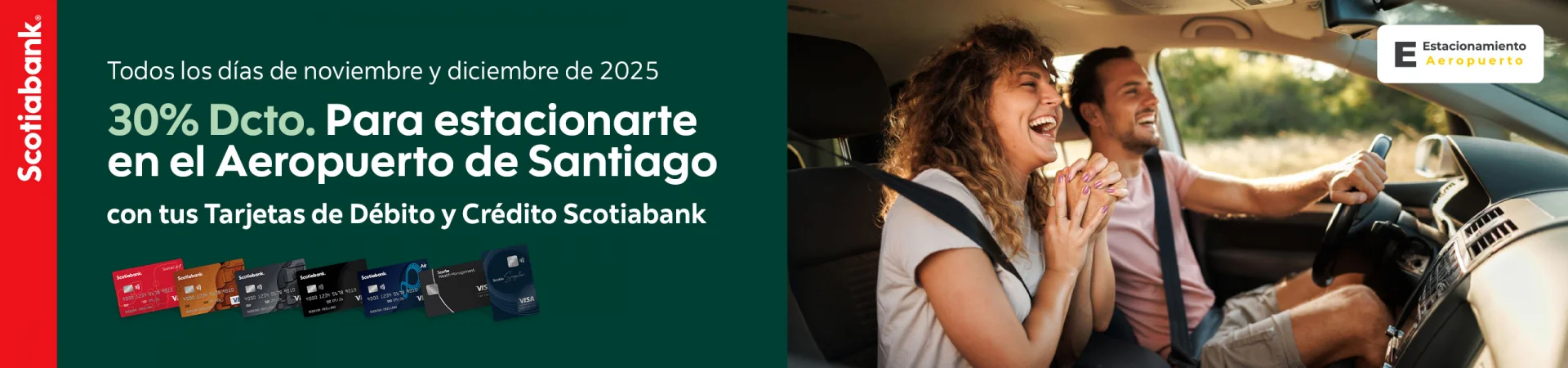 Descuento exclusivo de McParking para clientes Scotiabank en el Aeropuerto de Santiago
